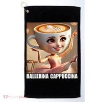 Ballerina Cappuccina - Italian Brainrot Meme  Golf Towel thumb 0