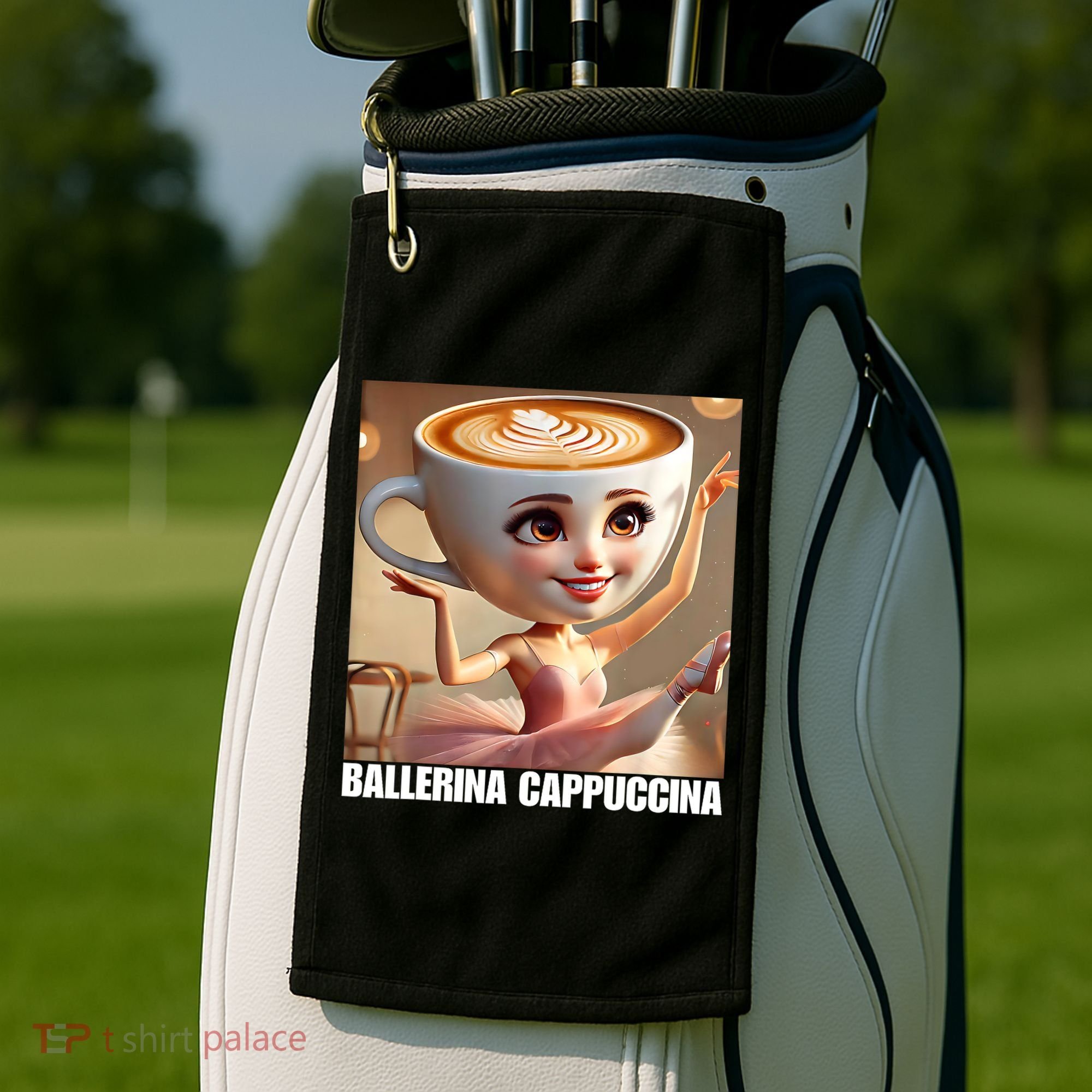 Ballerina Cappuccina - Italian Brainrot Meme  Golf Towel