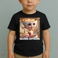 Ballerina Cappuccina - Italian Brainrot Meme  Toddler T-Shirt thumb 2