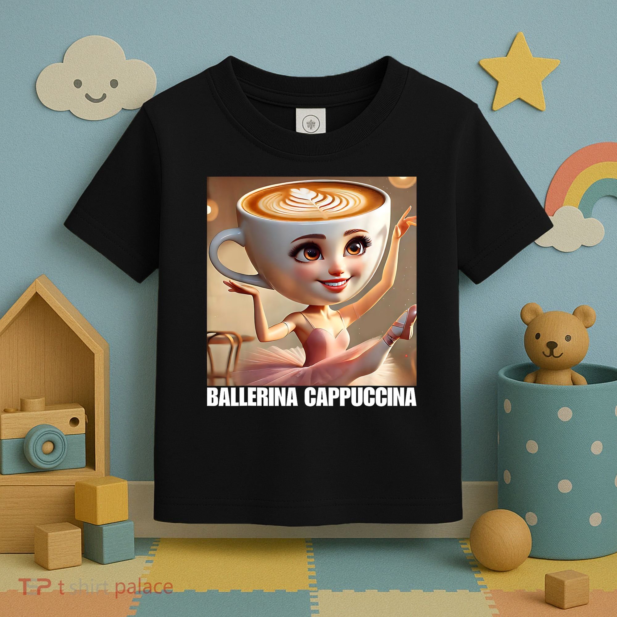 Ballerina Cappuccina - Italian Brainrot Meme  Toddler T-Shirt