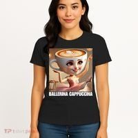 Ballerina Cappuccina - Italian Brainrot Meme  Women's T-Shirt thumb 4