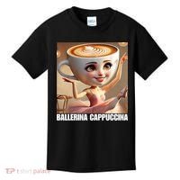 Ballerina Cappuccina - Italian Brainrot Meme  Kids T-Shirt thumb 0