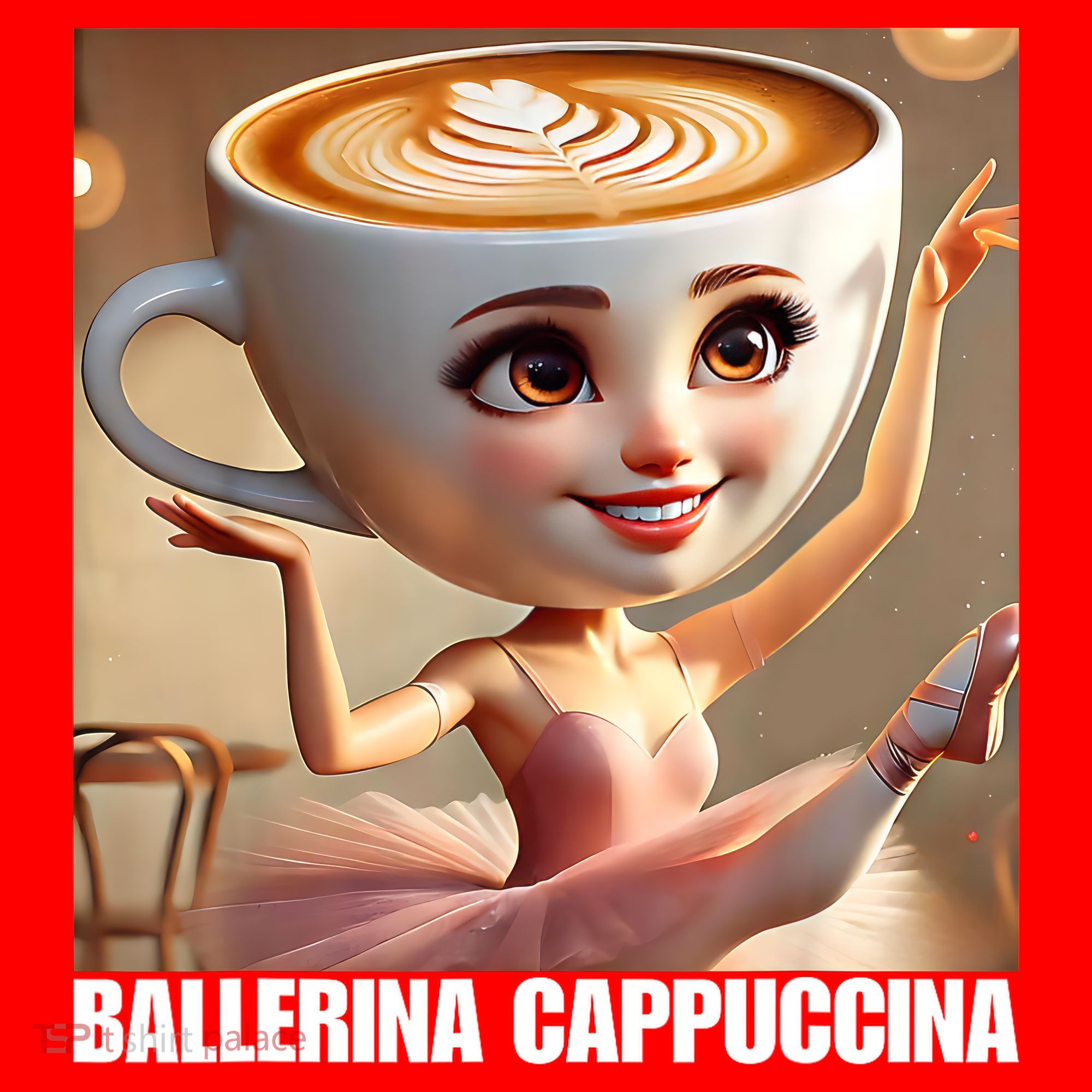 Ballerina Cappuccina - Italian Brainrot Meme  Santa Hat
