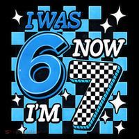 Blue Checkered I Was 6 Now I'm 7 67 Birthday Boy Coffee Mug thumb 5