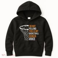 Basketball Coach IM Not Yelling Basketball Coach Voice Kids Hoodie thumb 0