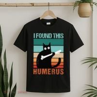 Black Cat I Found This Humerus Cat Joke T-Shirt thumb 2