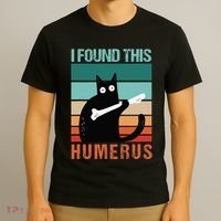 Black Cat I Found This Humerus Cat Joke T-Shirt thumb 3