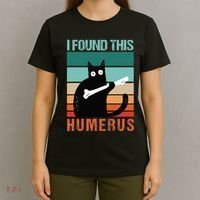 Black Cat I Found This Humerus Cat Joke T-Shirt thumb 4