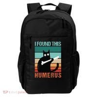 Black Cat I Found This Humerus Cat Joke Backpack thumb 0