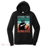 Black Cat I Found This Humerus Cat Joke Women's Hoodie thumb 0