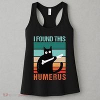 Black Cat I Found This Humerus Cat Joke Women's Tank Top thumb 3