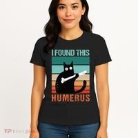Black Cat I Found This Humerus Cat Joke Women's T-Shirt thumb 4