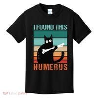 Black Cat I Found This Humerus Cat Joke Kids T-Shirt thumb 0