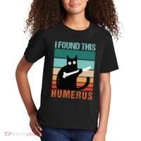 Black Cat I Found This Humerus Cat Joke Kids T-Shirt thumb 2