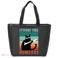 Black Cat I Found This Humerus Cat Joke Tote Bag thumb 0