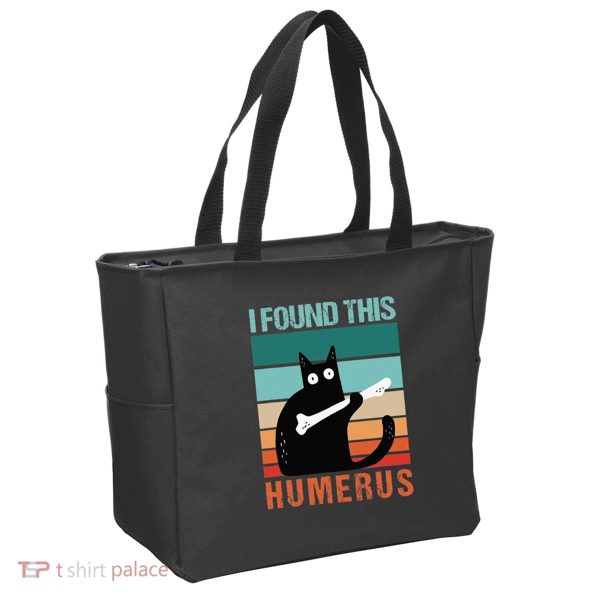 Black Cat I Found This Humerus Cat Joke Tote Bag