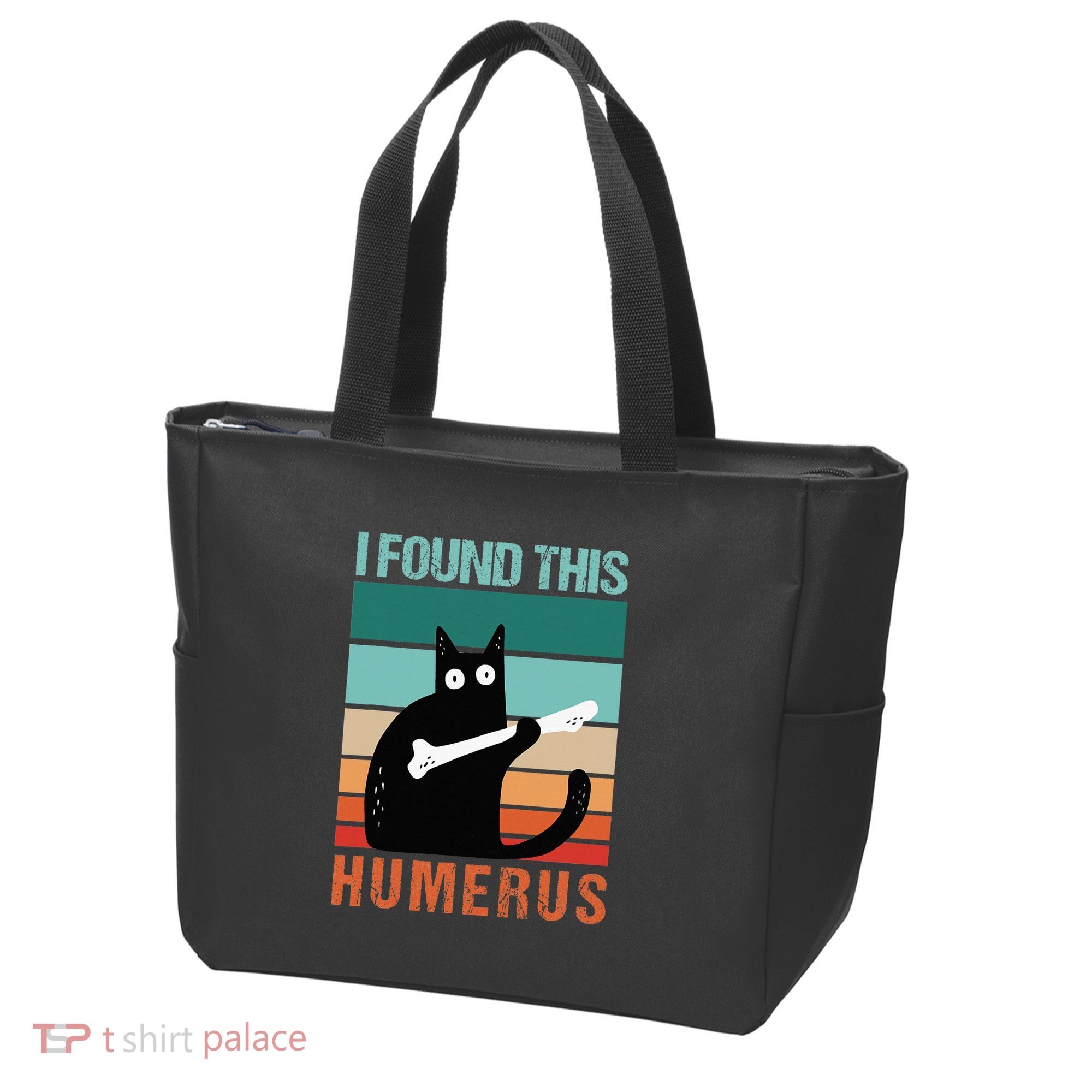 Black Cat I Found This Humerus Cat Joke Tote Bag
