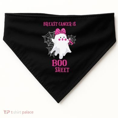 Breast Cancer Is Boo Sheet Halloween Ghost USA-Made Doggie Bandana