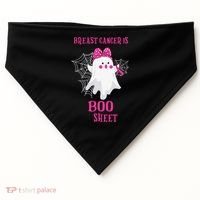 Breast Cancer Is Boo Sheet Halloween Ghost USA-Made Doggie Bandana thumb 0
