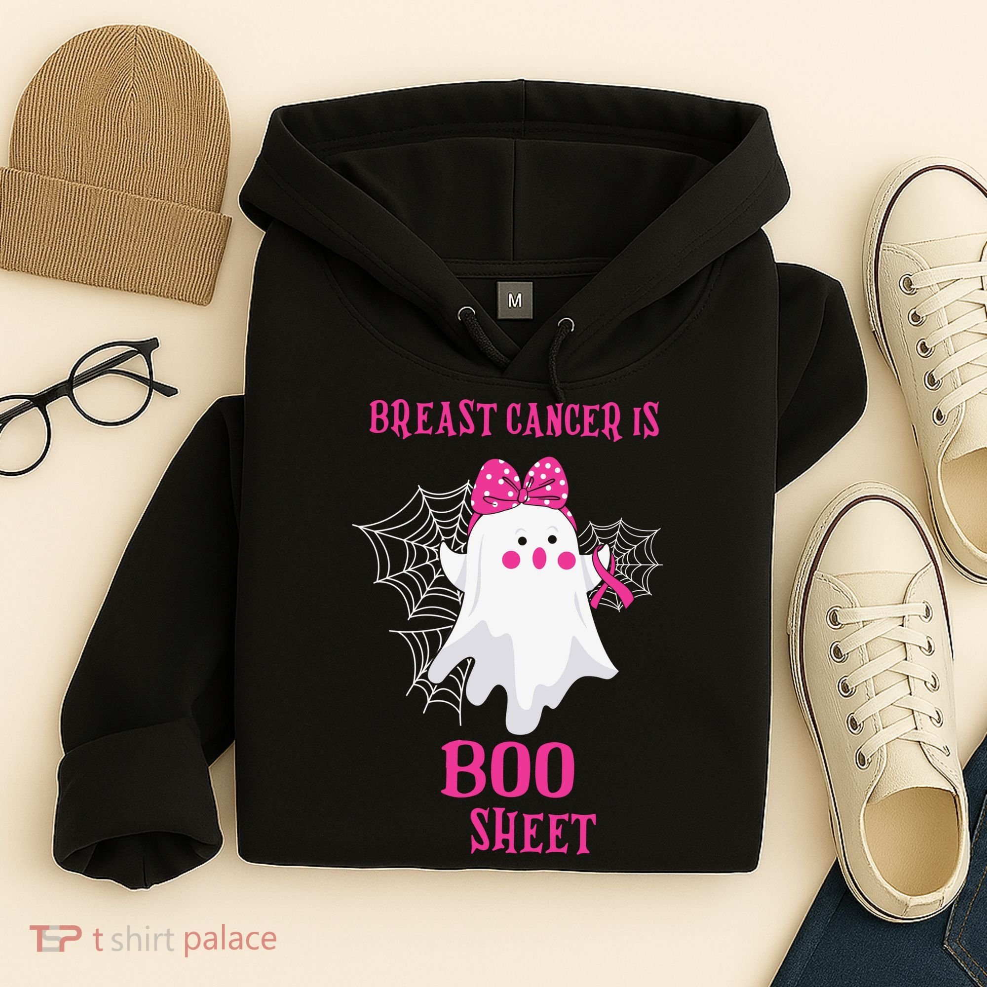 Breast Cancer Is Boo Sheet Halloween Ghost Hoodie