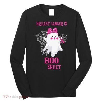 Breast Cancer Is Boo Sheet Halloween Ghost Long Sleeve Shirt