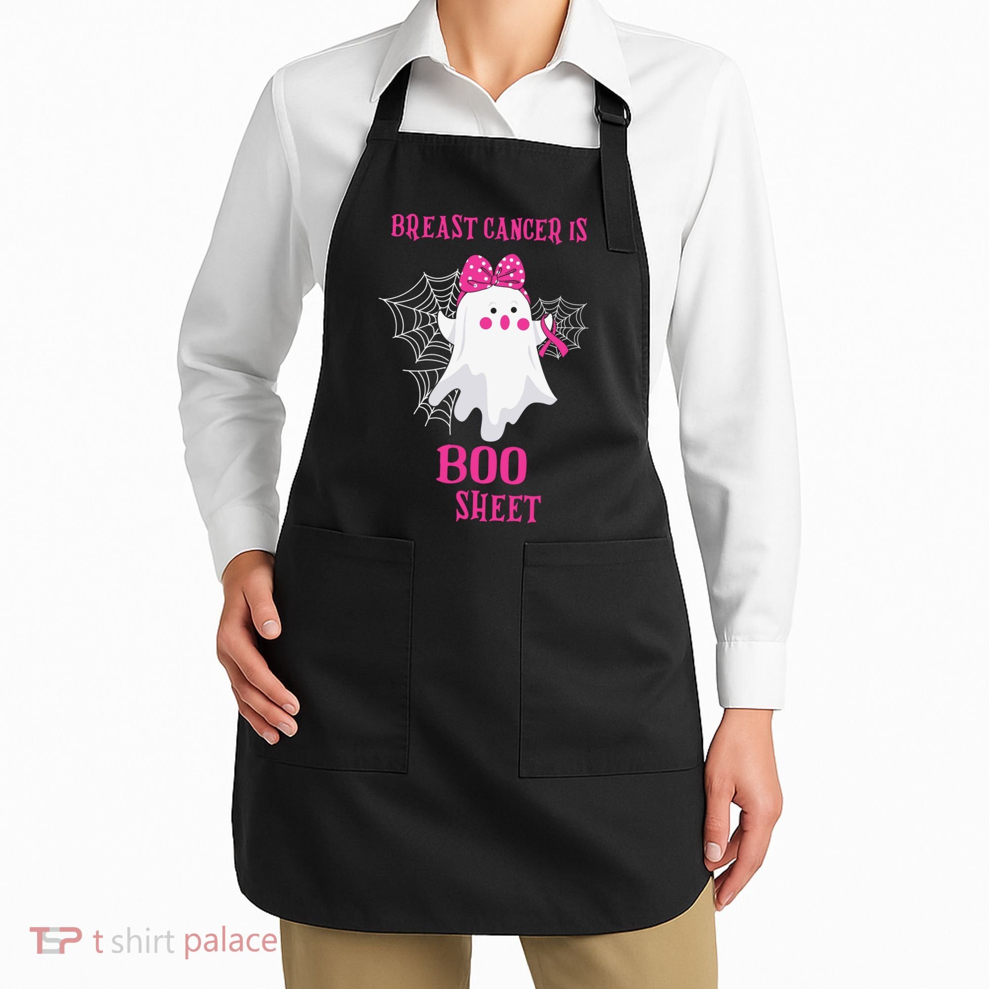 Breast Cancer Is Boo Sheet Halloween Ghost Apron