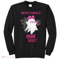 Breast Cancer Is Boo Sheet Halloween Ghost Sweatshirt thumb 0