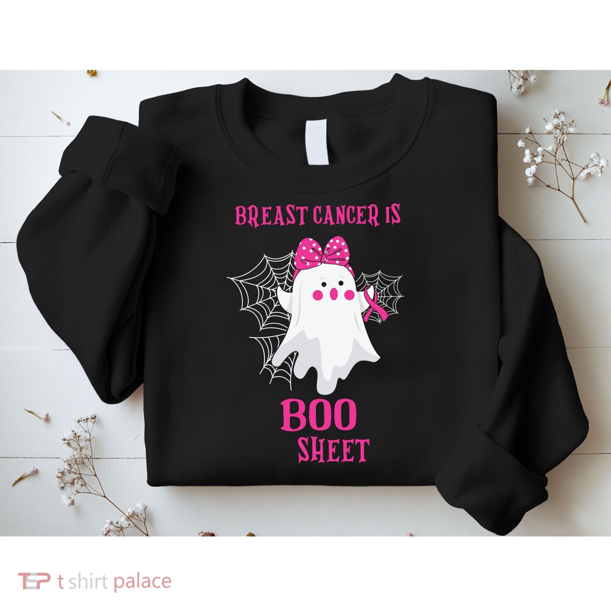 Breast Cancer Is Boo Sheet Halloween Ghost Sweatshirt