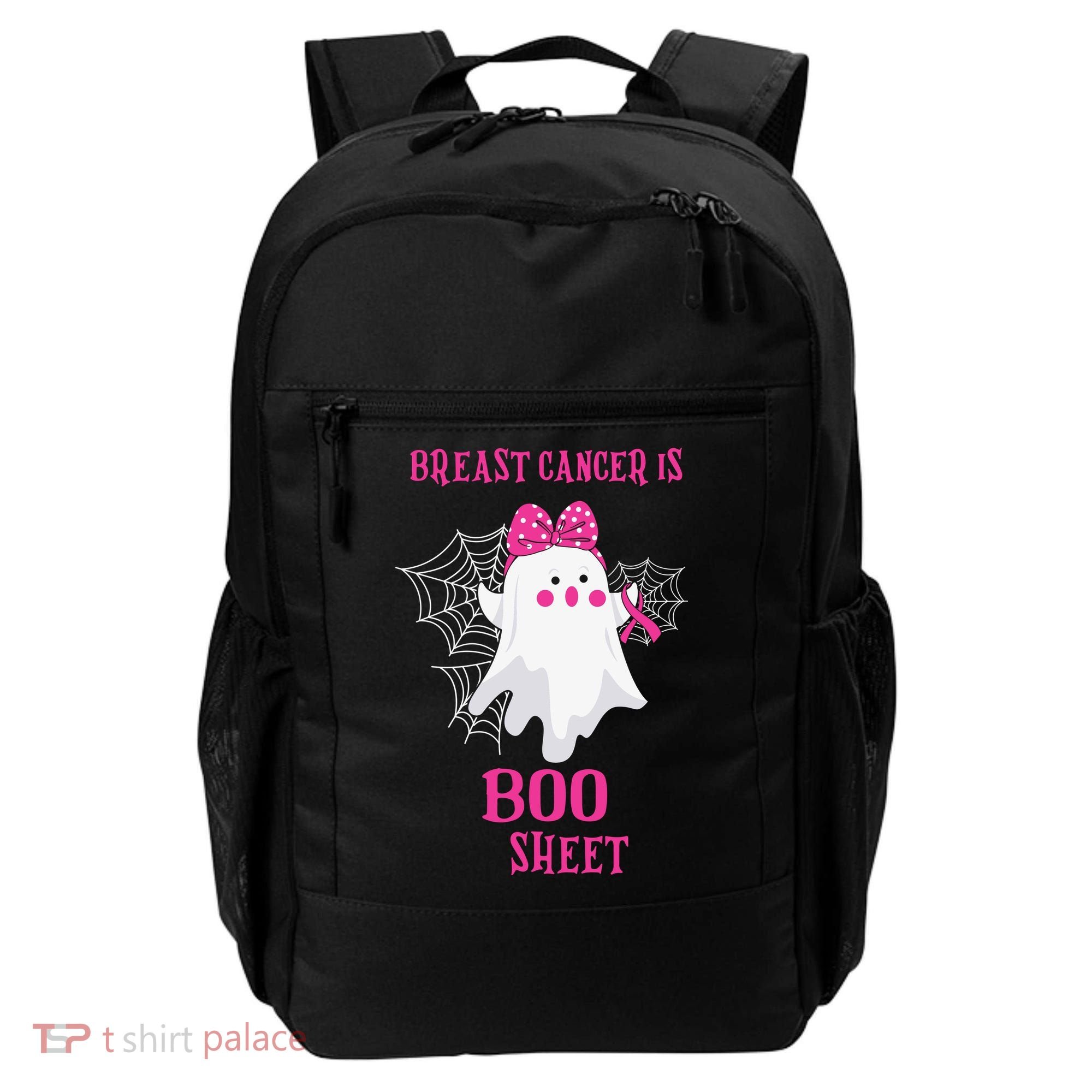 Breast Cancer Is Boo Sheet Halloween Ghost Backpack