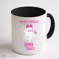 Breast Cancer Is Boo Sheet Halloween Ghost Coffee Mug thumb 1