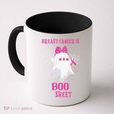 Breast Cancer Is Boo Sheet Halloween Ghost Coffee Mug