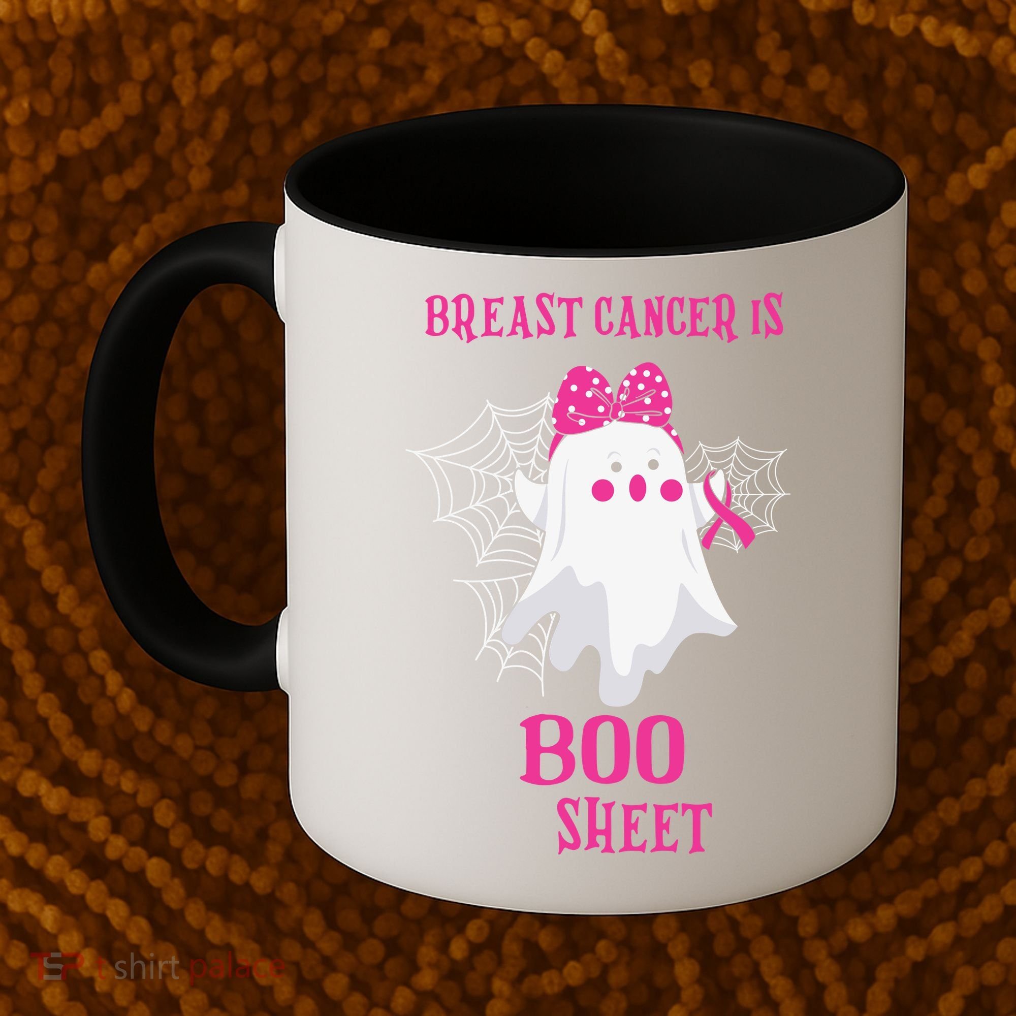Breast Cancer Is Boo Sheet Halloween Ghost Coffee Mug