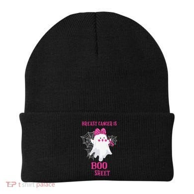 Breast Cancer Is Boo Sheet Halloween Ghost Beanie
