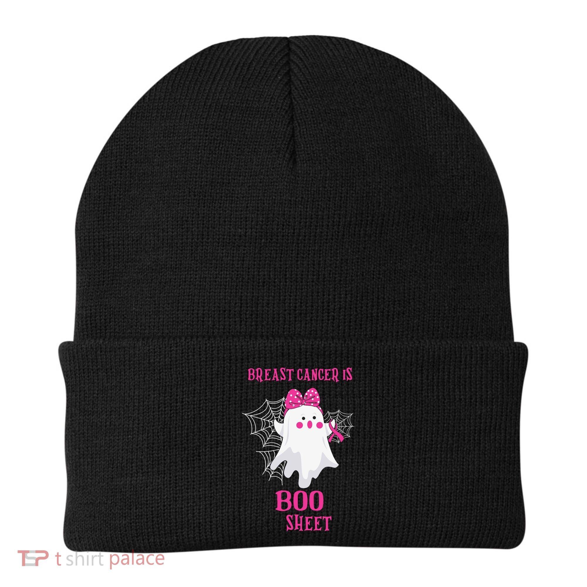 Breast Cancer Is Boo Sheet Halloween Ghost Beanie