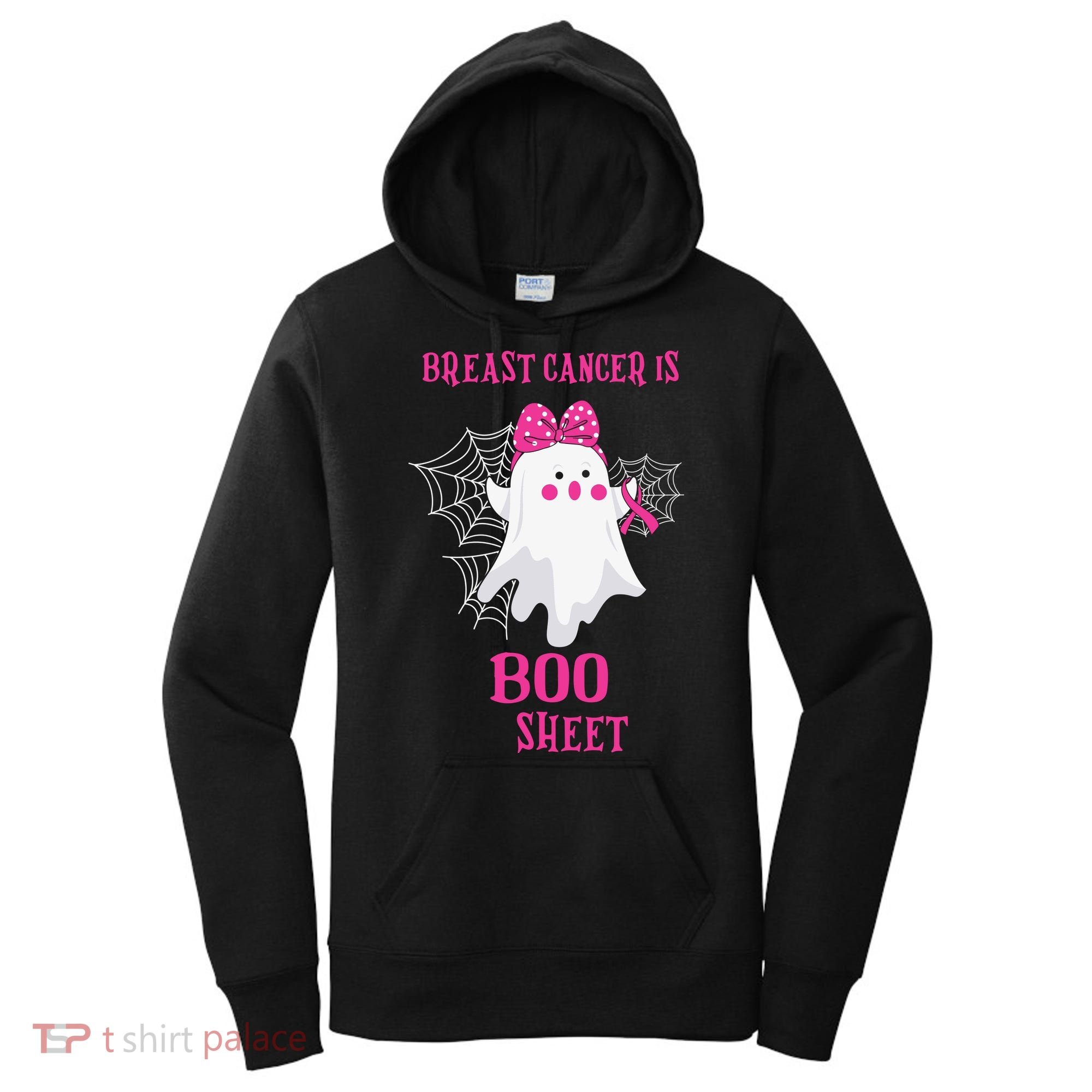 Breast Cancer Is Boo Sheet Halloween Ghost Women's Hoodie