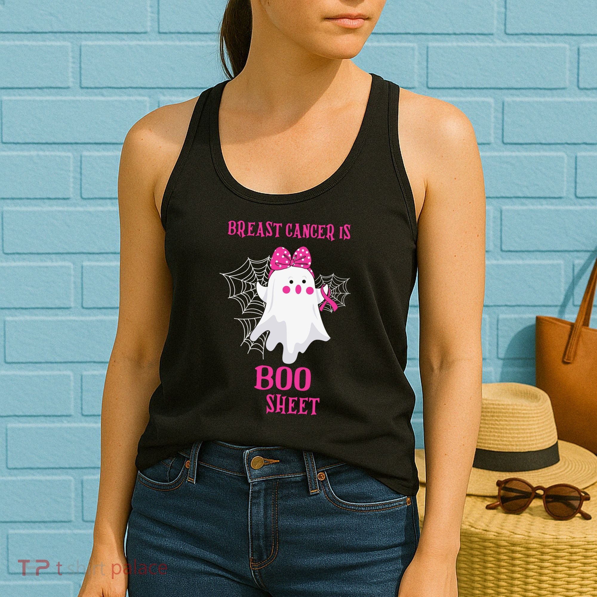 Breast Cancer Is Boo Sheet Halloween Ghost Women's Tank Top
