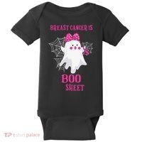 Breast Cancer Is Boo Sheet Halloween Ghost Baby Bodysuit thumb 0