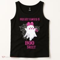Breast Cancer Is Boo Sheet Halloween Ghost Tank Top thumb 2