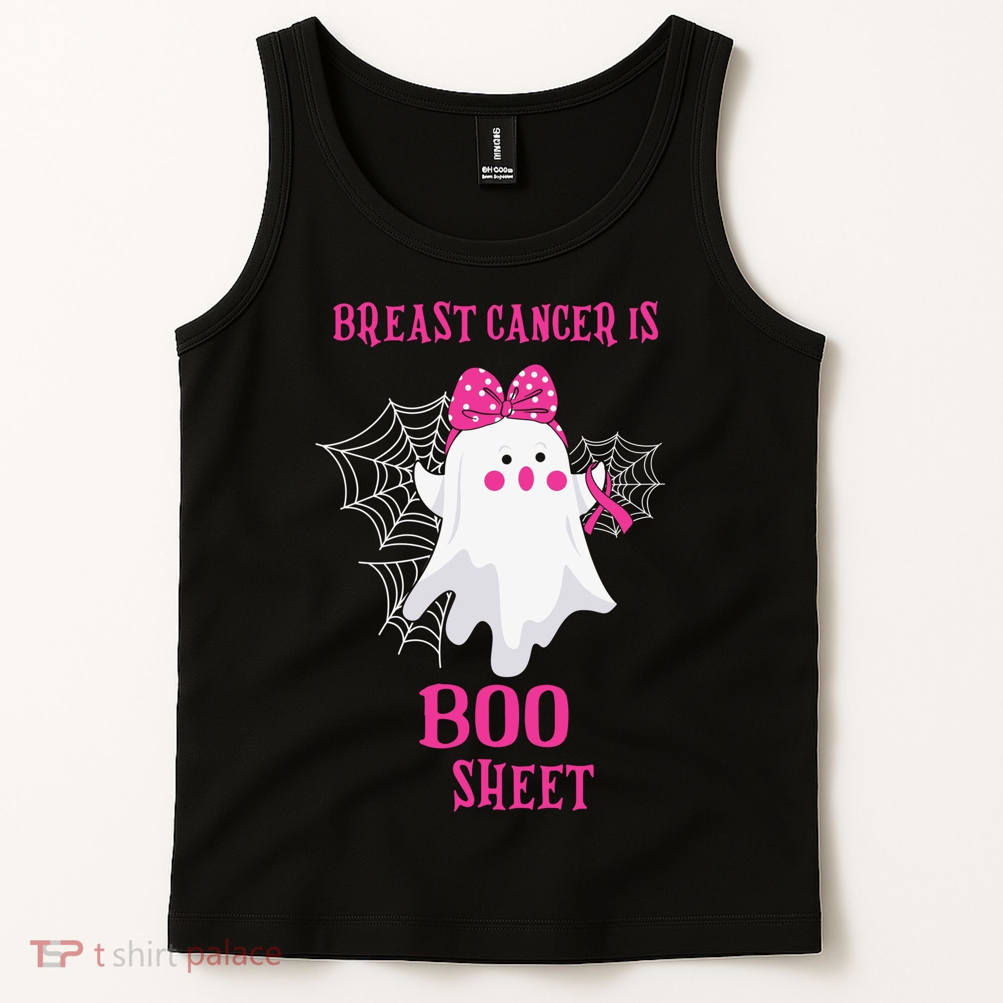 Breast Cancer Is Boo Sheet Halloween Ghost Tank Top