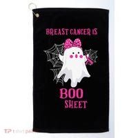 Breast Cancer Is Boo Sheet Halloween Ghost Golf Towel thumb 0