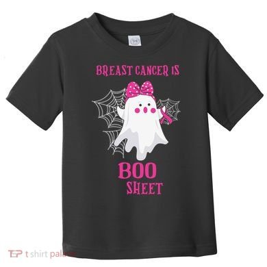 Breast Cancer Is Boo Sheet Halloween Ghost Toddler T-Shirt