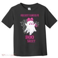 Breast Cancer Is Boo Sheet Halloween Ghost Toddler T-Shirt thumb 0