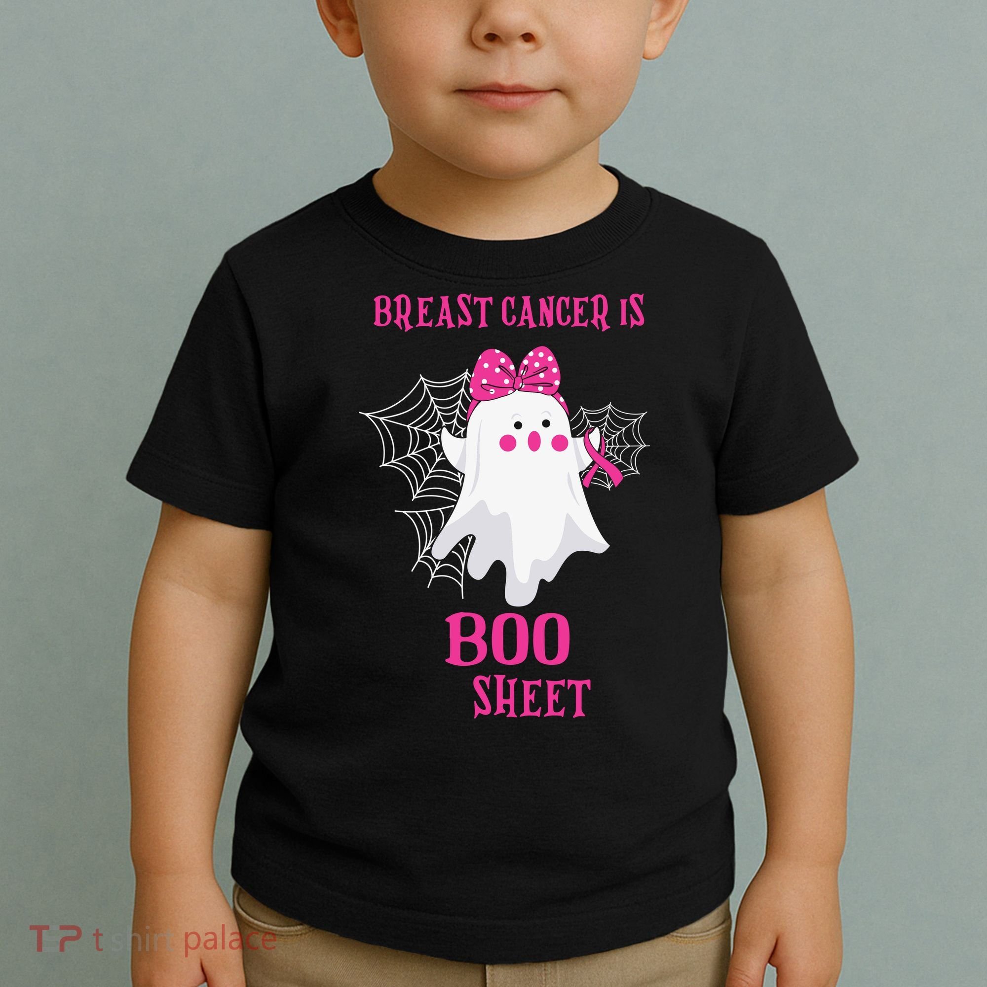Breast Cancer Is Boo Sheet Halloween Ghost Toddler T-Shirt
