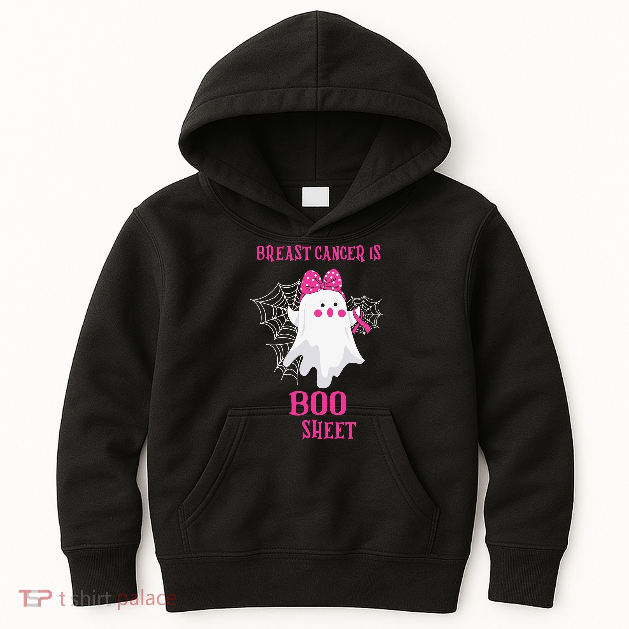 Breast Cancer Is Boo Sheet Halloween Ghost Kids Hoodie