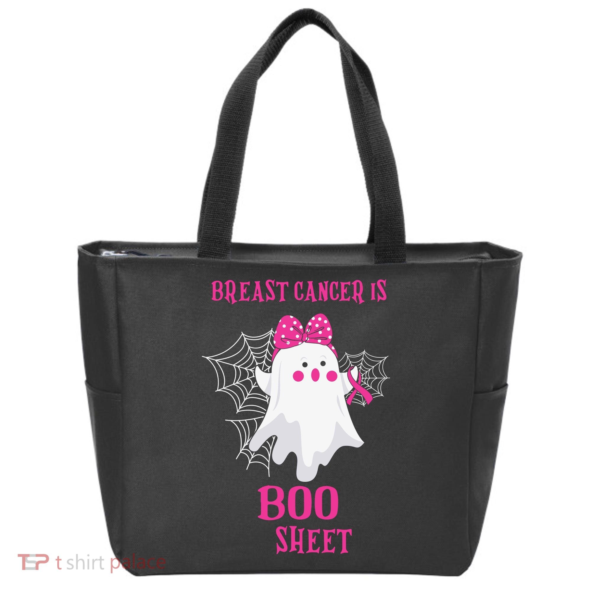 Breast Cancer Is Boo Sheet Halloween Ghost Tote Bag