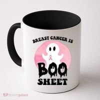 Breast Cancer Is Boo Sheet Funny Ghost Coffee Mug thumb 0