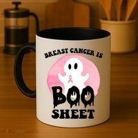 Breast Cancer Is Boo Sheet Funny Ghost Coffee Mug thumb 4