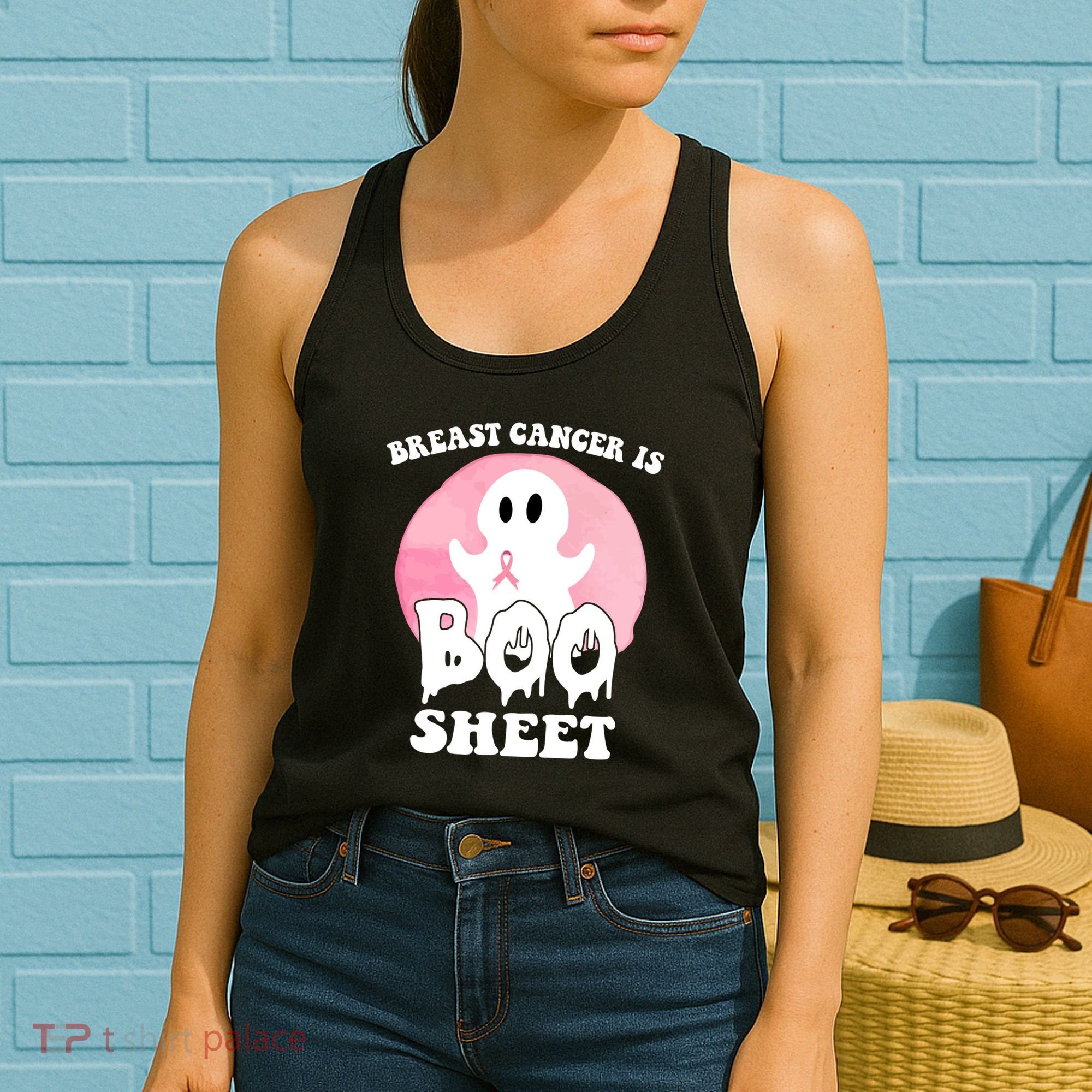 Breast Cancer Is Boo Sheet Funny Ghost Women's Tank Top