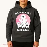 Breast Cancer Is Boo Sheet Funny Ghost Hoodie thumb 2