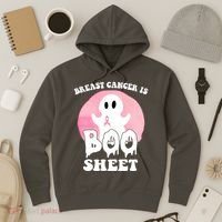 Breast Cancer Is Boo Sheet Funny Ghost Hoodie thumb 3